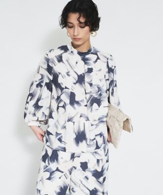 ＜BOURGE (Women)＞プリントタックブラウス