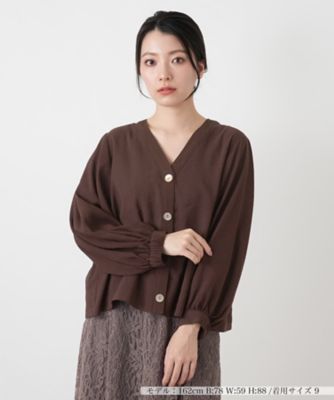 ノーカラーバルーンスリーブジャケット | BOURGE (Women)/ブールジュ