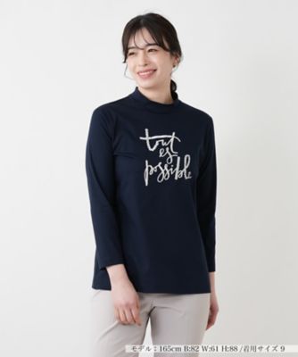 ＜Leilian (Women)＞刺繍ハイネックカットソー【ＭＵＳＥ　ＢＹ　ＲＯＣＨＡＳ　Ｐｒｅｍｉｅｒｅ】