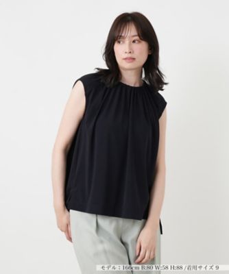 ＜BOURGE (Women)＞ノースリーブギャザーブラウス