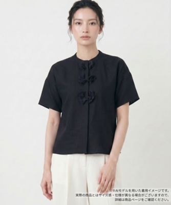 ＜BOURGE (Women)＞フラワーモチーフ比翼ブラウス