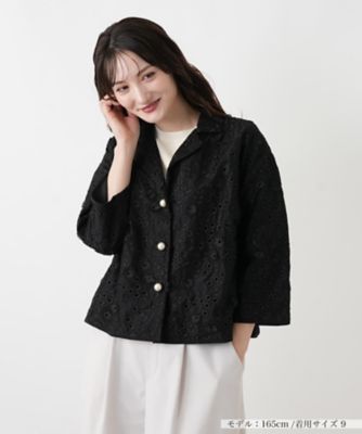 ＜Leilian (Women)＞アイレット刺繍ジャケット