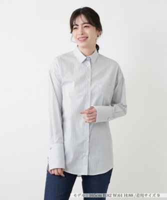 ＜Leilian (Women)＞ストライプシャツブラウス