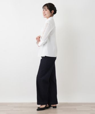 レース切替七分袖ブラウス | Leilian (Women)/レリアン | 三越伊勢丹