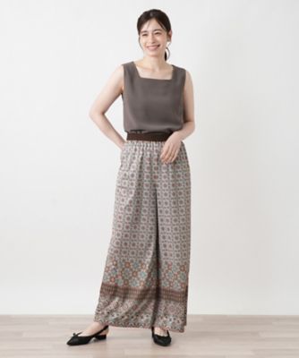 幾何学柄ワイドパンツ | Leilian (Women)/レリアン | 三越伊勢丹