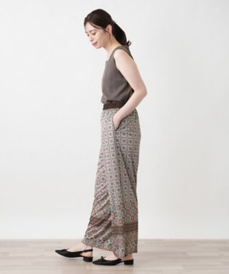 レリアン⭐︎フラワー柄のパンツ　イタリア生地　11号　新品タグ付き 幾何学柄ワイドパンツ | Leilian (Women)/レリアン | 三越伊勢丹