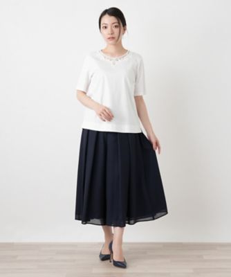 接触冷感】レース刺繍カットソー | Leilian (Women)/レリアン | 三越