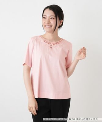 接触冷感】レース刺繍カットソー | Leilian (Women)/レリアン | 三越