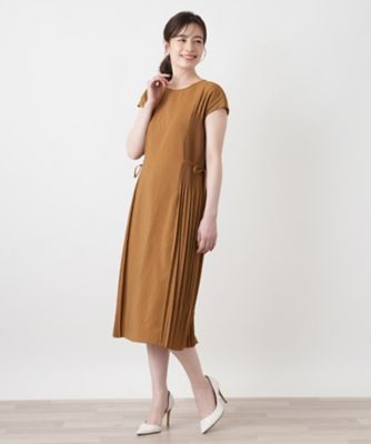 ✨未使用級 プリーツプリーズ フレンチスリーブ タックスカート 切替 プリーツ切替フレンチスリーブワンピース | Leilian (Women)/レリアン