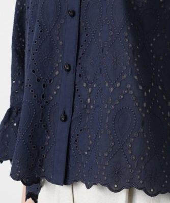 カットワーク刺繍七分袖ブラウス | Leilian (Women)/レリアン | 三越