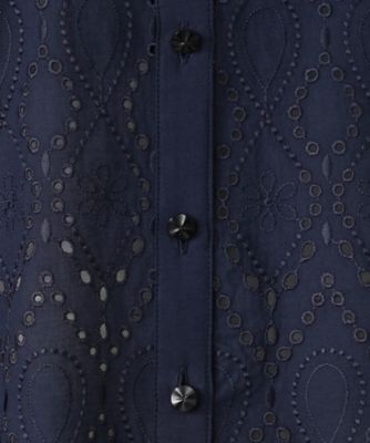 カットワーク刺繍七分袖ブラウス | Leilian (Women)/レリアン | 三越