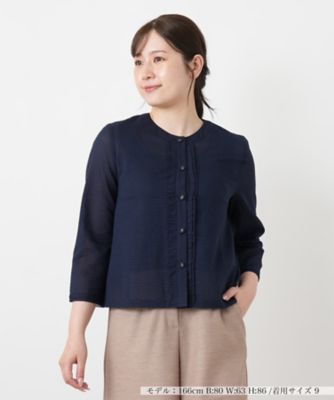 ノーカラーシアーブラウス | Leilian (Women)/レリアン | 三越伊勢丹