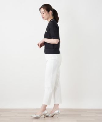 カギ編みレースニットポロシャツ | Leilian (Women)/レリアン | 三越