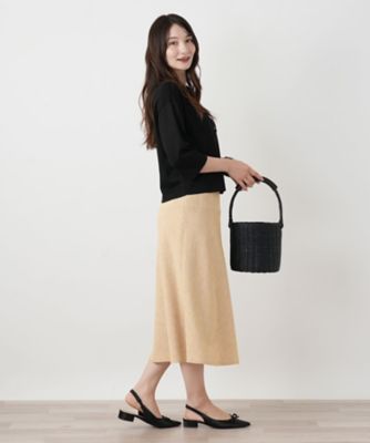 【美品】LGB Lスカート Aラインミディスカート【Leilian WHITE LABEL