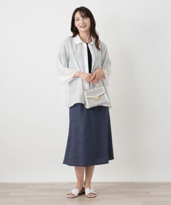 Aラインミディスカート【Leilian WHITE LABEL