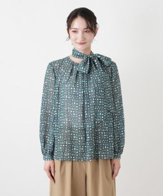 MARNI ♡ シルク 幾何柄 襟付き ブラウス イタリア製 緊急セール【MARNI】ブランドロゴ刺繍Vネックシャツ☆送料関税込
