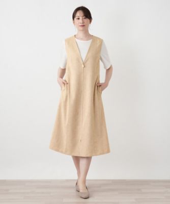 美品 Leilian ジャンパースカート 現行タグ Vネックジャンパースカート【Leilian WHITE LABEL