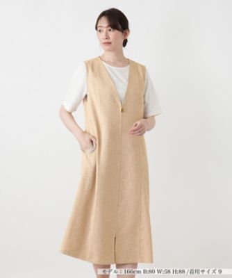Vネックジャンパースカート【Leilian WHITE LABEL