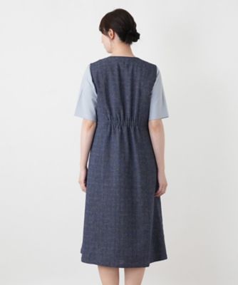 Vネックジャンパースカート【Leilian WHITE LABEL