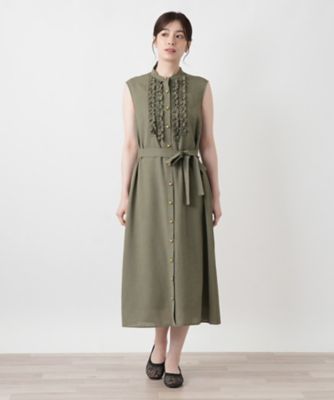 フリルノースリーブワンピース【BOURGE】 | BOURGE (Women