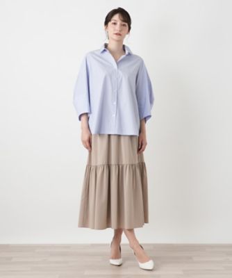 バルーンスリーブ七分袖ブラウス【BOURGE】 | BOURGE (Women