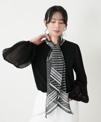 シルクストライプスカーフ | Leilian (Women)/レリアン | 三越伊勢丹