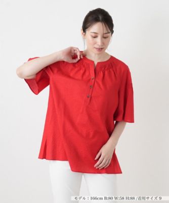 ヘンリーネックブラウス | Leilian (Women)/レリアン | 三越伊勢丹