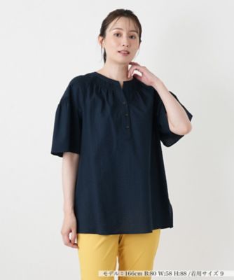 ＜Leilian (Women)＞ヘンリーネックブラウス