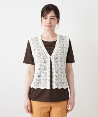 Double RL Vネックニットベスト3星⭐︎⭐︎⭐︎初期モデル Sサイズ Vネックニットベスト【Leilian WHITE LABEL
