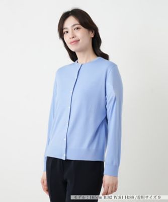 ＜Leilian (Women)＞クルーネックカーディガン【Ｌｅｉｌｉａｎ　ＷＨＩＴＥ　ＬＡＢＥＬ】