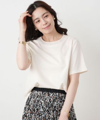 刺繍クルーネックカットソー【Leilian WHITE LABEL