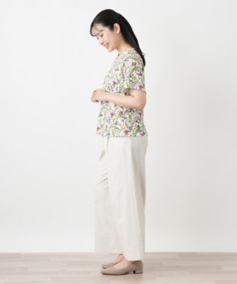 小花柄クルーネックカットソー【Leilian WHITE LABEL