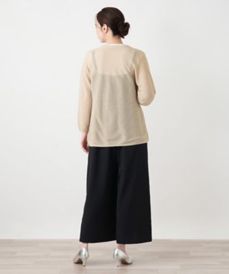 ラメノーボタンカーディガン【Leilian WHITE LABEL