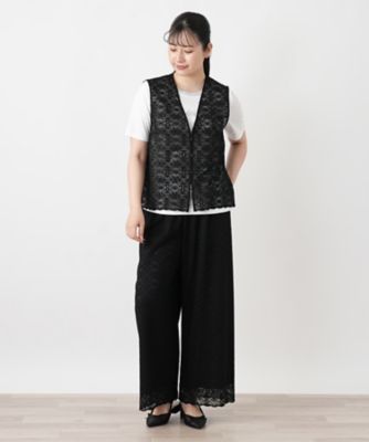 レースワイドパンツ【Leilian WHITE LABEL 