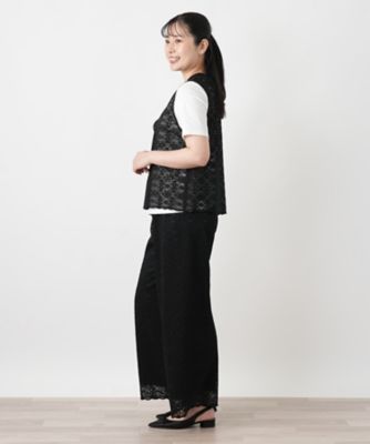 レースワイドパンツ【Leilian WHITE LABEL 