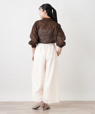 レースワイドパンツ【Leilian WHITE LABEL 