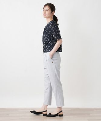 TFW49 junhashimoto K-3B ストレッチクロップドパンツ ストレッチクロップドパンツ【Leilian WHITE LABEL