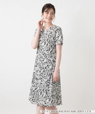 ペイズリー柄フレアワンピース【Leilian WHITE LABEL