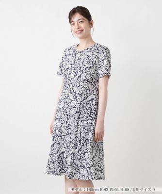 ペイズリー柄フレアワンピース【Leilian WHITE LABEL