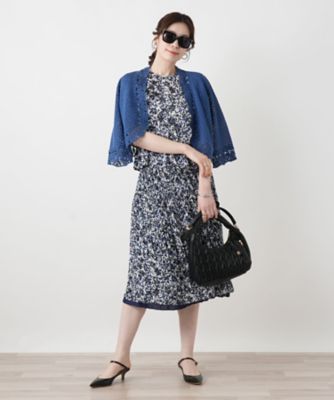 接触冷感】リバーシブルプリーツスカート【Leilian WHITE