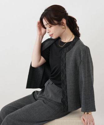 レーストリムパンツスーツ【Leilian WHITE LABEL