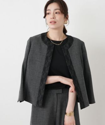 レーストリムパンツスーツ【Leilian WHITE LABEL