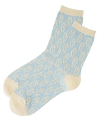 ボタニカル柄クルーソックス | Leilian (Women)/レリアン | 三越伊勢丹