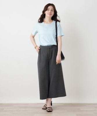 刺繍クルーネックカットソー【Leilian WHITE LABEL