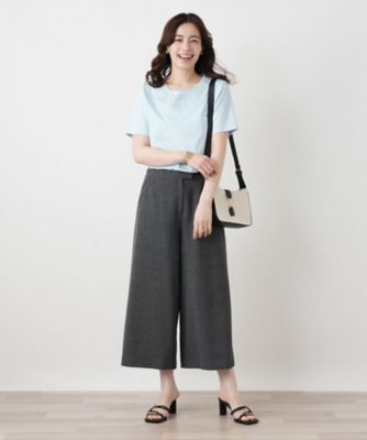 刺繍クルーネックカットソー【Leilian WHITE LABEL