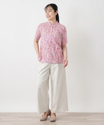 ペイズリー柄ポロシャツ【Leilian WHITE LABEL