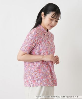 ペイズリー柄ポロシャツ【Leilian WHITE LABEL