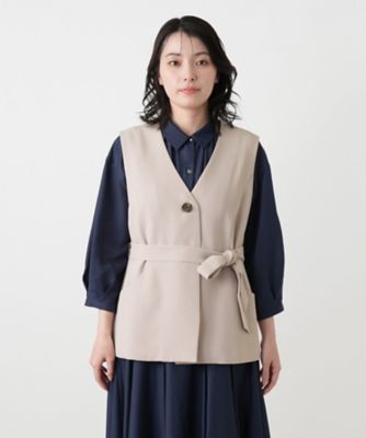 スカーフタイ付ジレ【大妻女子大学コラボ商品】 | Leilian (Women