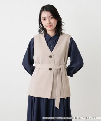 スカーフタイ付ジレ【大妻女子大学コラボ商品】 | Leilian (Women
