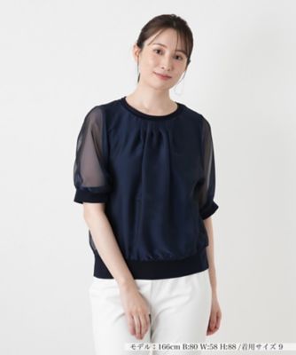＜Leilian (Women)＞シアーレイヤードブラウス